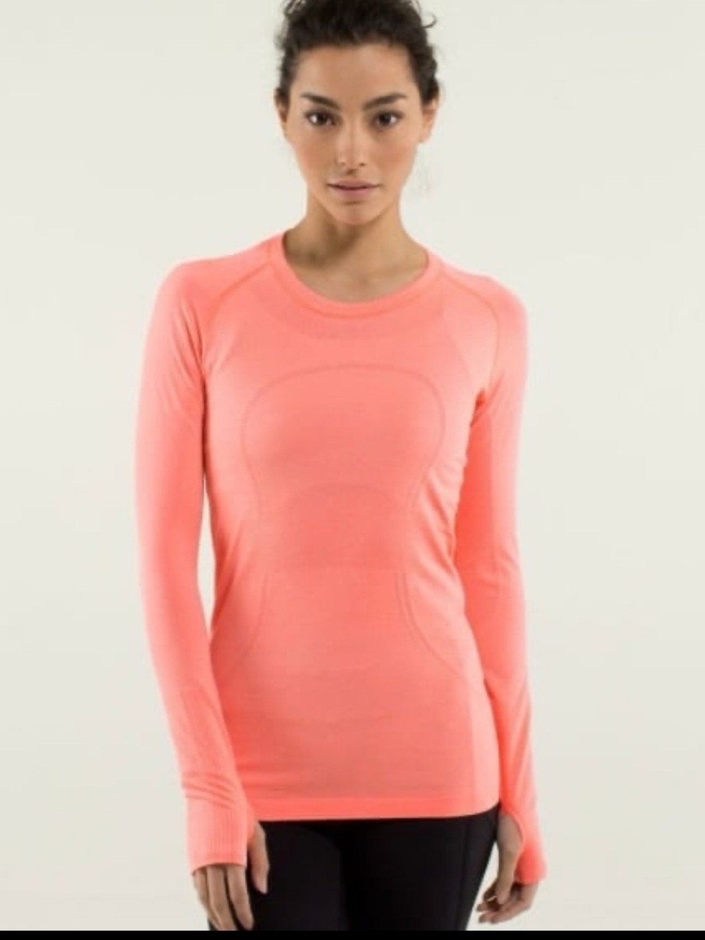 Lululemon Swiftly Tech Long Sleeve Thumbhole Top Pink Coral 4